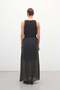 Long Dress with Belt Detail - Black - 8