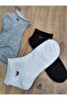 Women's Elasticless Short Socks with Hearts, 3 Pairs, Cotton - 2