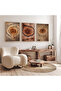 3 Piece Wooden Framed Living Room Hall Kitchen Table Set Set3535