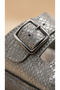 Women's Double Buckle Slippers with Silvery Shiny Texture, Comfortable Sole, Summer Home & Outdoor Casual Slippers - 3