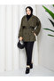 Button Detailed Belted Oversize Bondit Trench Coat Rc803107 - 5