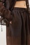 Coffee Semi-Transparent Women's Trousers - 5