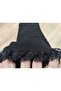 Women's lace-trimmed over-the-knee cotton combed socks (1 pair) - 2