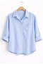 5-Pack Women's Black, White, Red, Yellow, Blue Cotton Oversize Linen Single Pocket Comfortable Shirts - 6