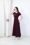 Women's Polo Collar Zipper Detailed Plum Dress - 5