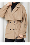 Button Detailed Belted Oversize Bondit Trench Coat Rc803107 - 7