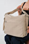Viola Rosetti Beige Women's Multi-Compartment Waterproof Crinkle Daily Backpack Crossbody Hand and Shoulder Bag - 2