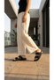 Women's Black Double Buckle Glitter Slippers - Comfortable Sole, Summer Home & Outdoor Casual Slippers - 8