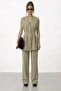 V-Neck Button Detailed Sleeveless Set - 3