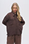Women's Striped Shirt with Bow Tie Collar - 2