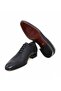 Black Color Lace-Up Genuine Leather Men's Shoes - 3
