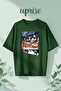 Anime Eyes Aesthetic Printed Cotton Oversize T-Shirt