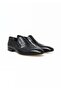 Black Color Laceless Genuine Leather Men's Shoes