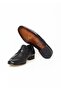 Black Color Laceless Genuine Leather Men's Shoes - 3