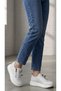 258127 Women's Genuine Leather Zippered Elastic Sports Shoes - 2