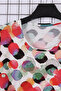 Women's Plus Size Lycra Crew Neck Stone Mix Patterned Short Sleeve Mom T-Shirt Combed Cotton Blouse - 7