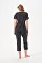 Women's Black Pajama Set 29131 - 2