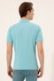 Men's Turquoise Polo Collar T-Shirt 50249166-Vr093 - 5
