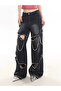 High-Waisted Denim Jeans with Rivets