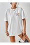 Women's T-Shirt Minimal Dog Design Short Sleeve Oversize T-Shirt - 4