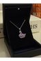 316L Steel Purple Swan Pendant/Silver - 2