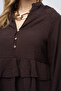 Women's Half-Button Layered Ruffle Detailed Blouse - 2