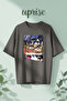 Anime Eyes Aesthetic Printed Cotton Oversize T-Shirt