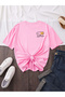 Women's T-Shirt Minimal Dog Design Short Sleeve Oversize T-Shirt - 6