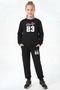 3-Piece Round Neck Print Detailed 6-Piece Girls' Tracksuit Set - 3
