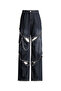 High-Waisted Denim Jeans with Rivets - 2