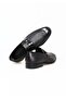 Black Color Laceless Genuine Leather Men's Shoes - 2
