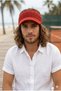 Premium Red Knitted Knitwear Visor Hat Flexible Structure Breathable Sports Tennis Sunshade - 5