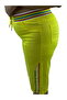 Plus Size Elastic High Waist Lace-Up Pocketed Loose Fit Denim Women's Capri - 7
