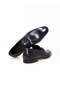 Dark Blue Color Laceless Genuine Leather Men's Shoes - 2