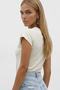 White Crew Neck Raglan Sleeve Lycra Knitted Blouse Alc-X15388 - 4