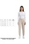 High Waist Carrot Cut Pleated Pants with Double Button Pockets - Beige - 4