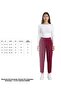 High Waist Carrot Cut Pleated Pants with Double Button Pockets - Burgundy - 5