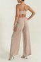 New Season Elastic Waist Palazzo Wide Leg Woven Women's Trousers 378945 - 3