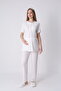 3-Piece Maternity Pajama Set with Lace and Polka Dot Robe - Buttoned Front Breastfeeding Compatible Maternity Set - 5