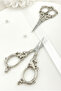 Silver Promise Engagement Scissors, Ribbon Opening Special Day Ceremonial Sewing Embroidery Scissors Silver - 2