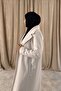 معطف نسائي منقوش بنقشة جلد السمكة - شتوي - 4
