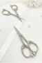 Silver Promise Engagement Scissors, Ribbon Opening Special Day Ceremonial Sewing Embroidery Scissors Silver - 3