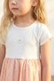 Girl's Balloon Dress Summer Daisy Detailed Salmon Dress - 5