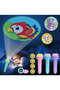 Kids Projection Flashlight Toy with Rotating Picture Discs, Handheld LED Torch - 3