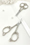 Silver Promise Engagement Scissors, Ribbon Opening Special Day Ceremonial Sewing Embroidery Scissors Silver - 2