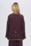 Women's Embroidered and Sequin Detailed Kimono - 5