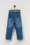 Girl's High Waist Guipure Embroidered Lycra Blue Jean Denim Trousers (5-8 Years) - 4