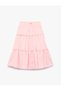 Cotton Tie-Detail Relaxed-Fit Lace-Detail Layered Skirt - 3
