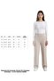 High Waist Palazzo Trousers Wide Leg - Beige - 5