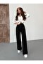High Waist Velcro Closure Palazzo Trousers - 7